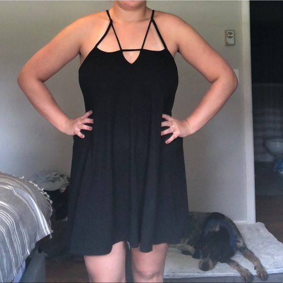 Charlotte Russe Dresses & Skirts - Charlotte Russe Strappy Racerback XL Black Dress